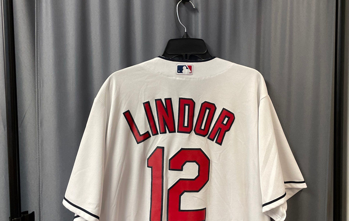 2010s Cleveland Indians Francisco Lindor #12 Majestic Cool Base Jersey Sz XL