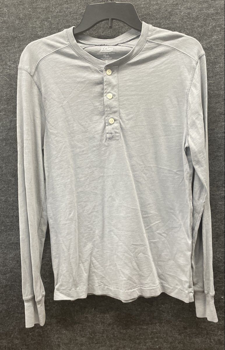 J.Crew Men's Lot of 2 Garment Dyed Slub Cotton Long Sleeve Henley Shirts Sz S