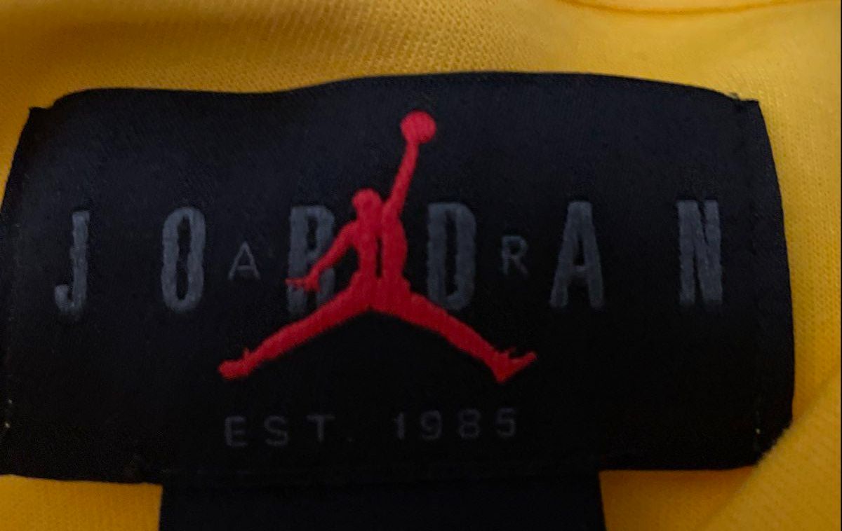 Jordan Men's Michigan Wolverines Yellow Blue Long Sleeve Performance Top Sz M