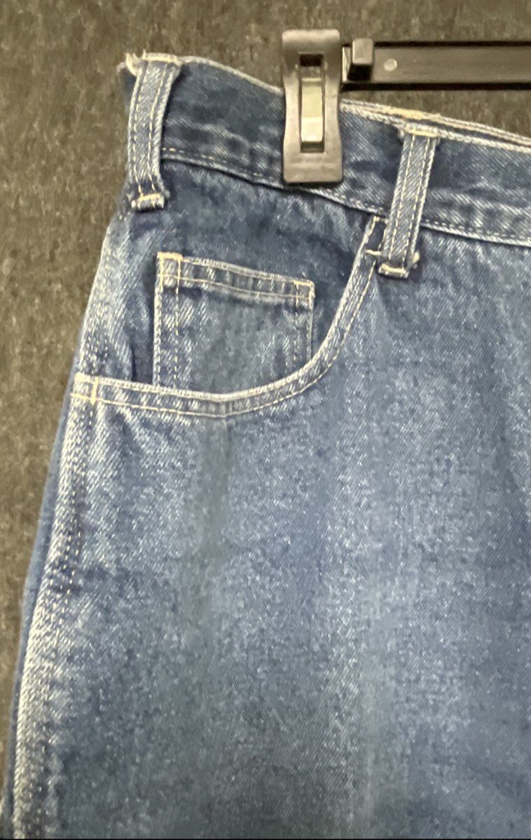 Berne Men's Blue Flannel Lined Original Work Jeans Carpenter Pants Sz 34x34
