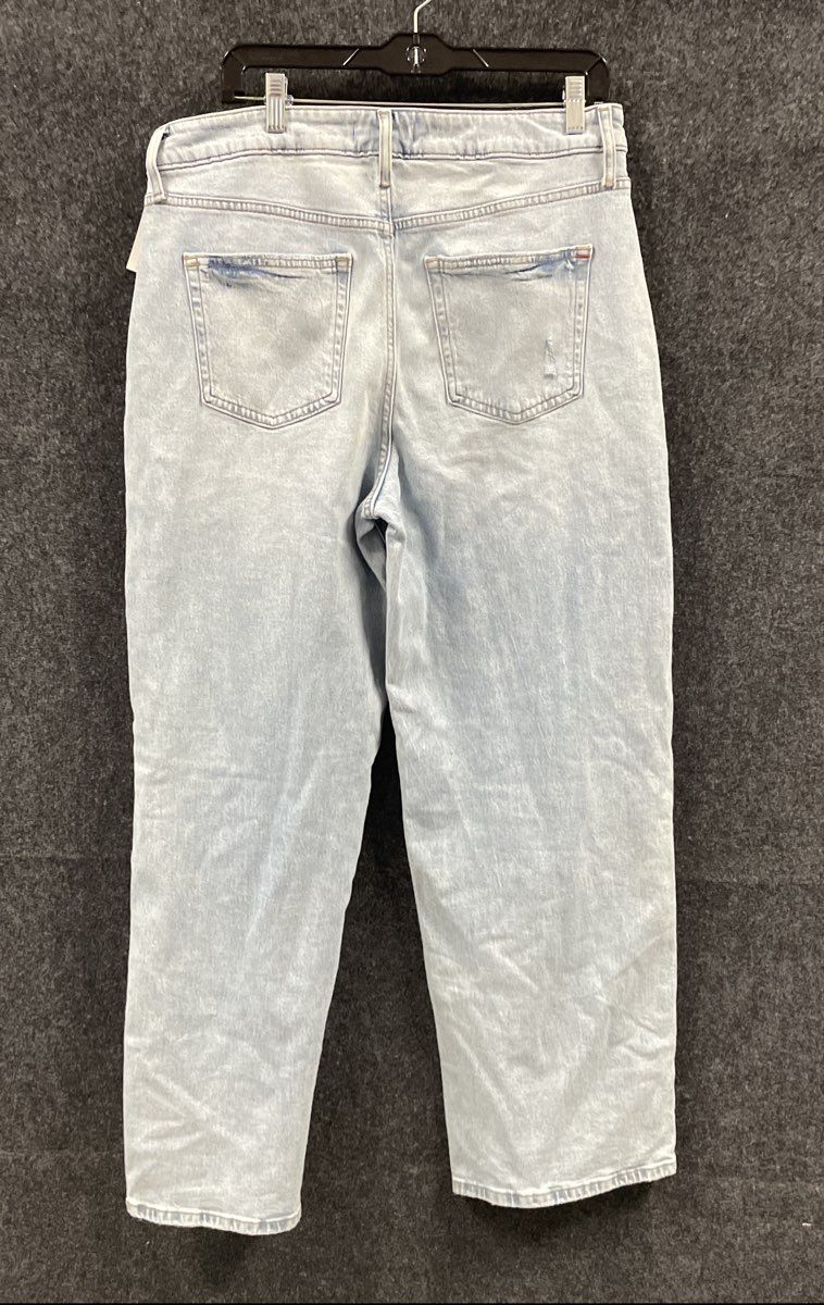 Edgely by Maurices Women's Light Wash Wide Leg High Rise Distressed Jeans NWT 16