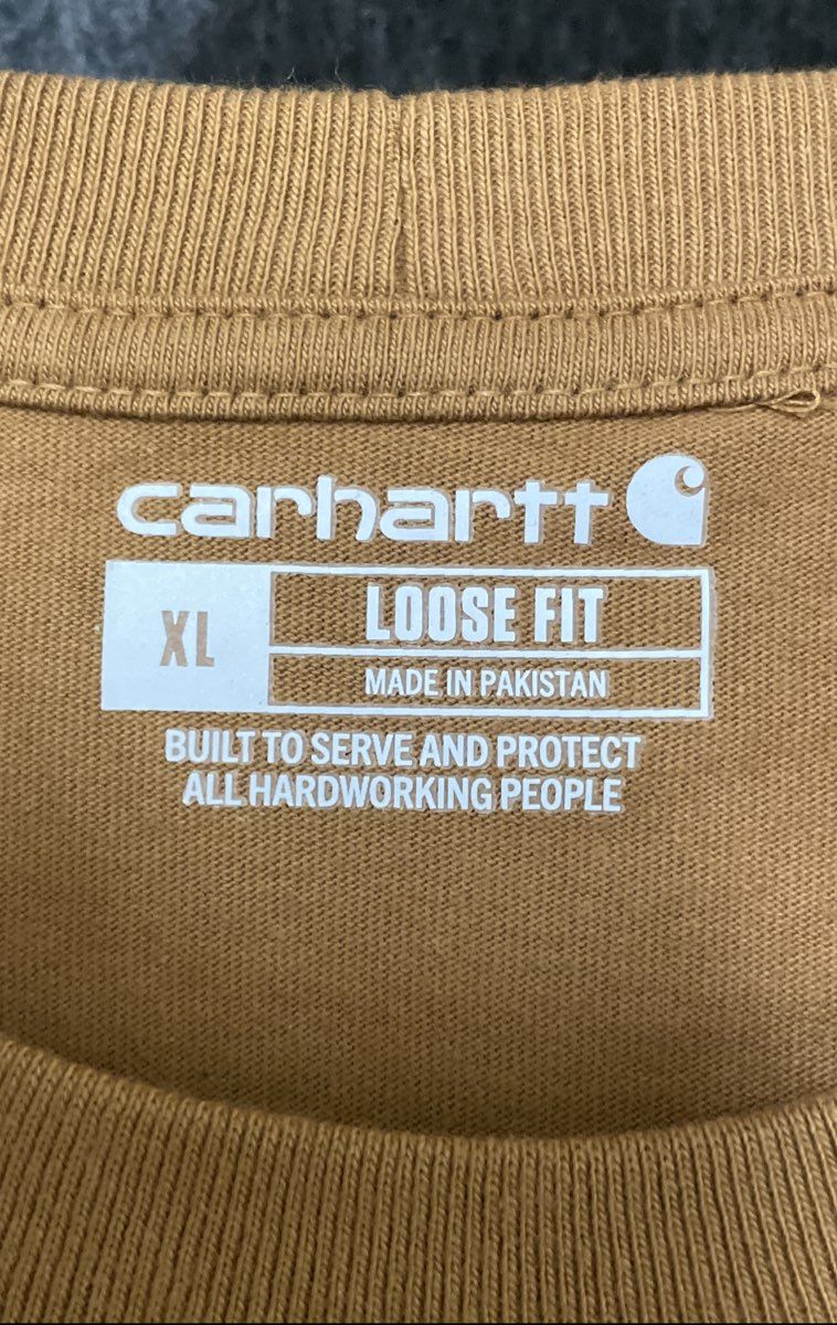 Carhartt Men's K87 Workwear Loose Fit Pocket T-Shirt Brown Cotton Size XL