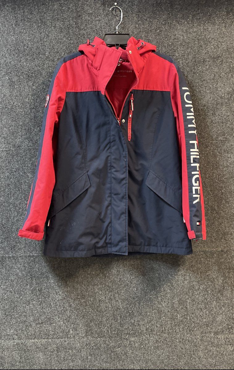 Tommy Hilfiger Women's Navy Blue Red 3-in-1 All Weather System Jacket Sz S