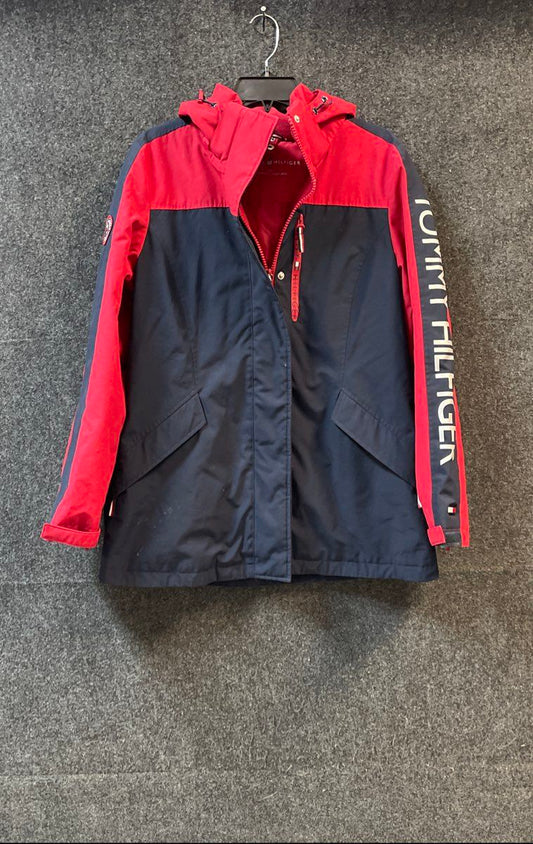 Tommy Hilfiger Women's Navy Blue Red 3-in-1 All Weather System Jacket Sz S