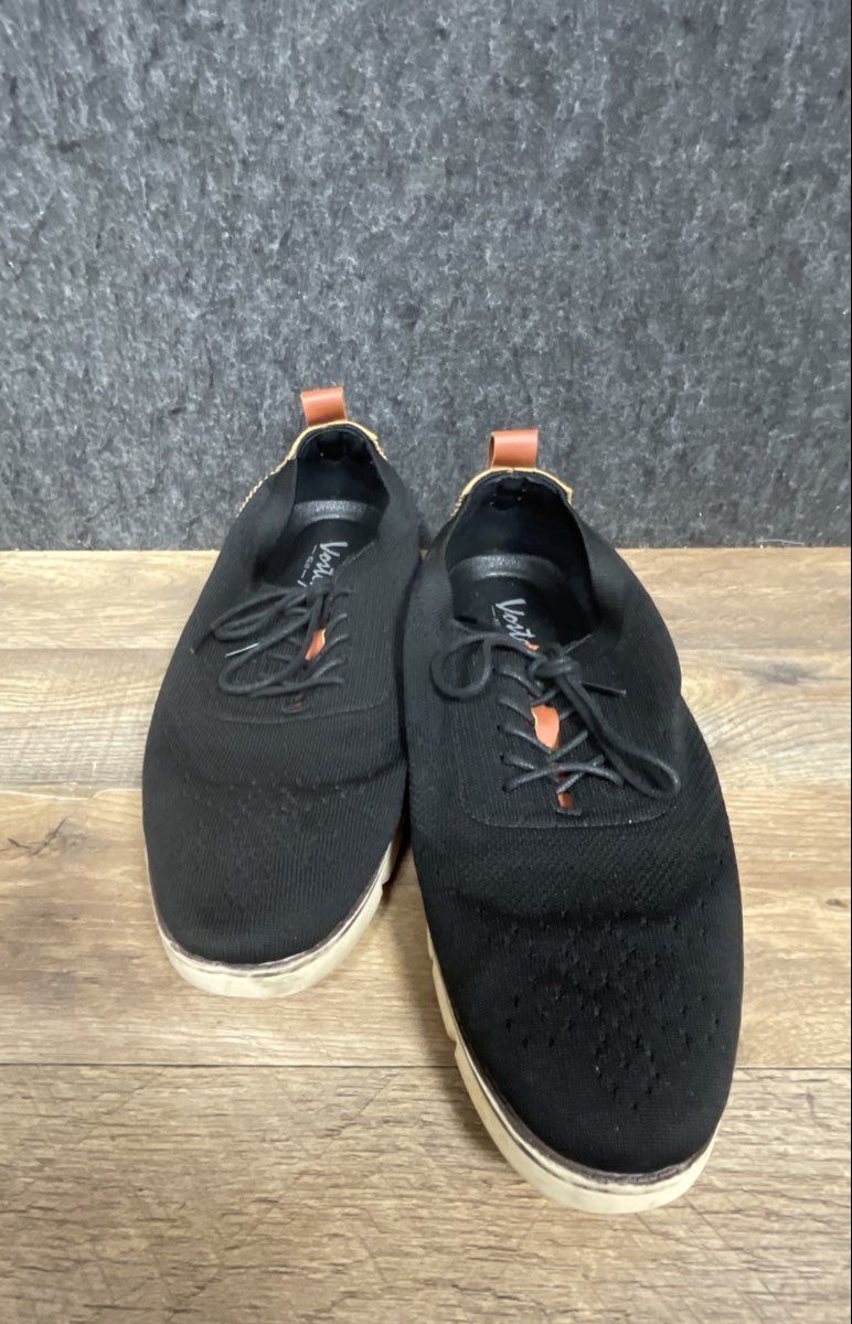 Vostey Men's Black Knit Wingtip Casual Dress Sneakers BMY9105 Size 11
