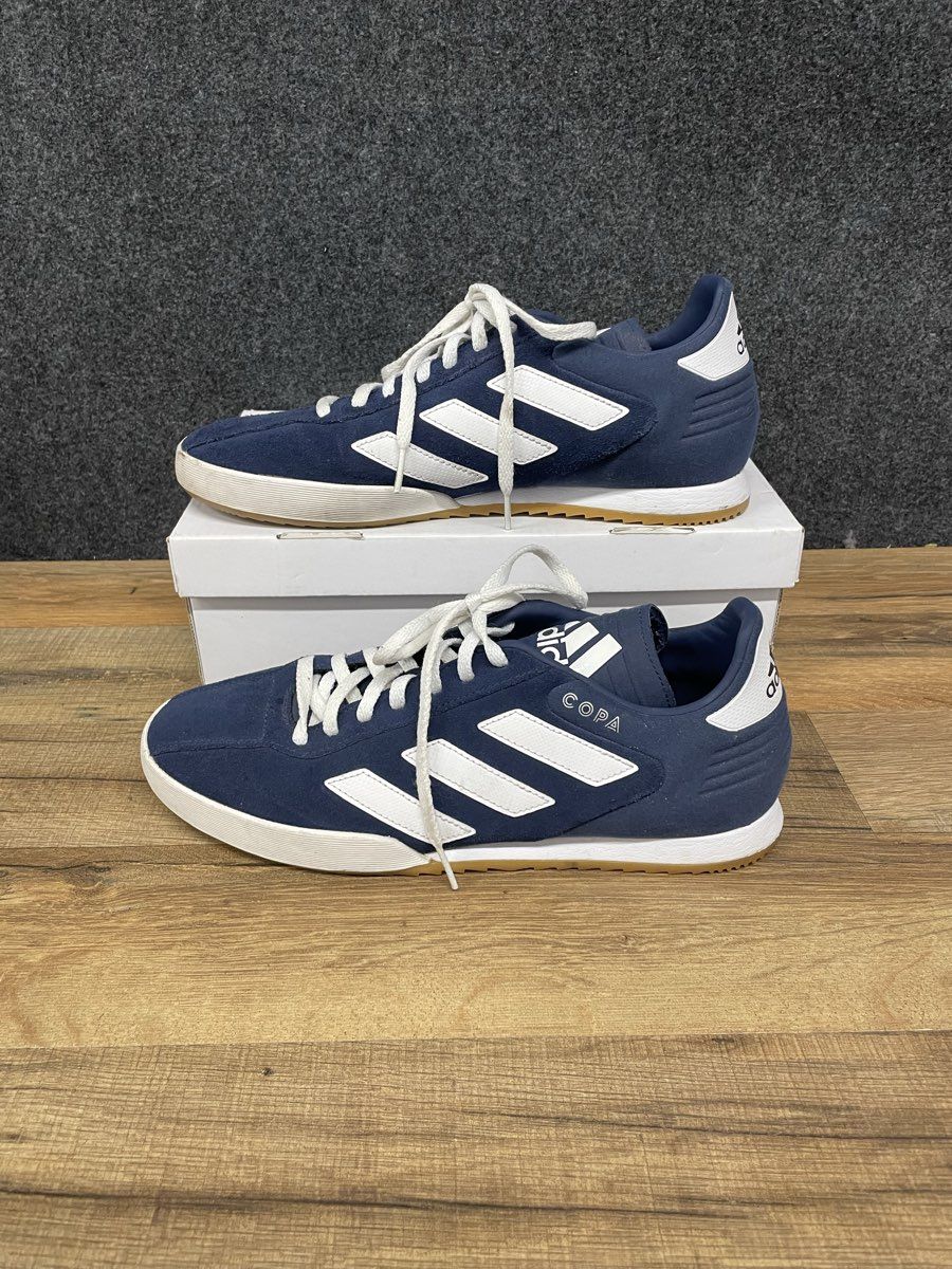 Adidas Copa Super Navy White Suede Sneakers Men's Size 8.5
