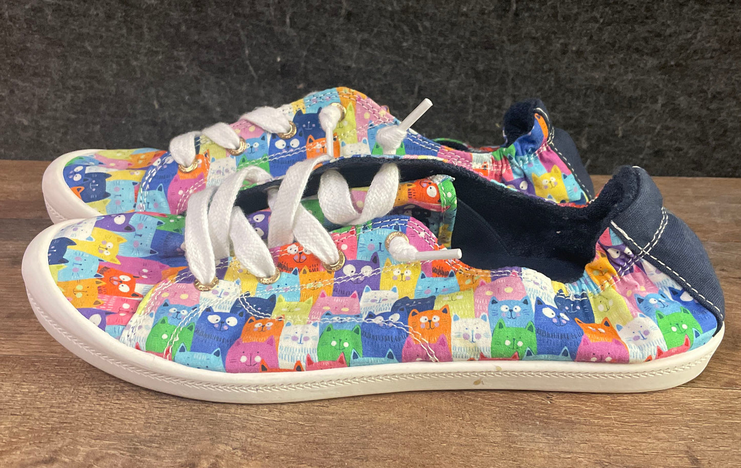 Skechers BOBS Beach Bingo Kitten Party Slip-On Sneakers Women's Size 11