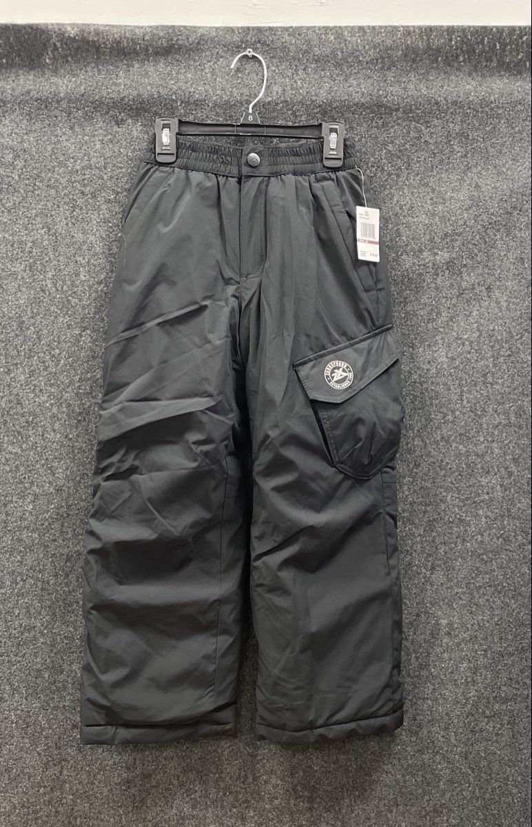 ZeroXposur Kids Black Insulated Snow Pants with Suspenders Sz 7/8 NWT