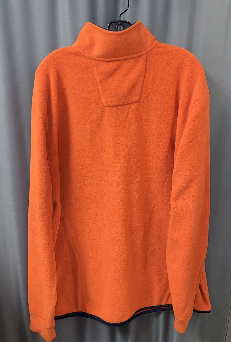 Nautica Men's Fleet Orange Quarter Zip Fleece Sweatshirt NWT Sz XXL KR9384