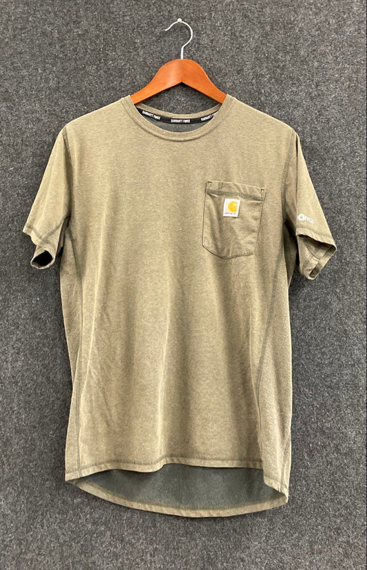 Carhartt Men's Force Relaxed Fit Pocket T-Shirt Heather Green Size M