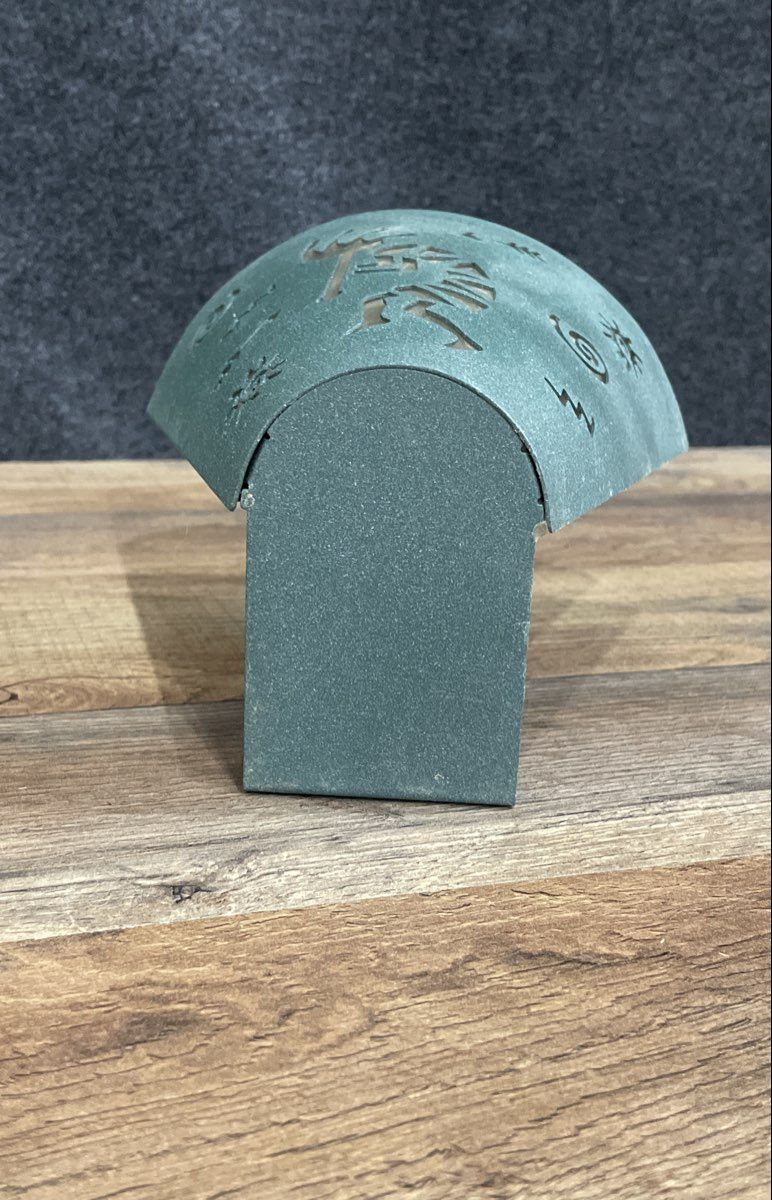 Kokopelli Southwestern Metal Votive Candle Holder Wall Sconce Green Vintage