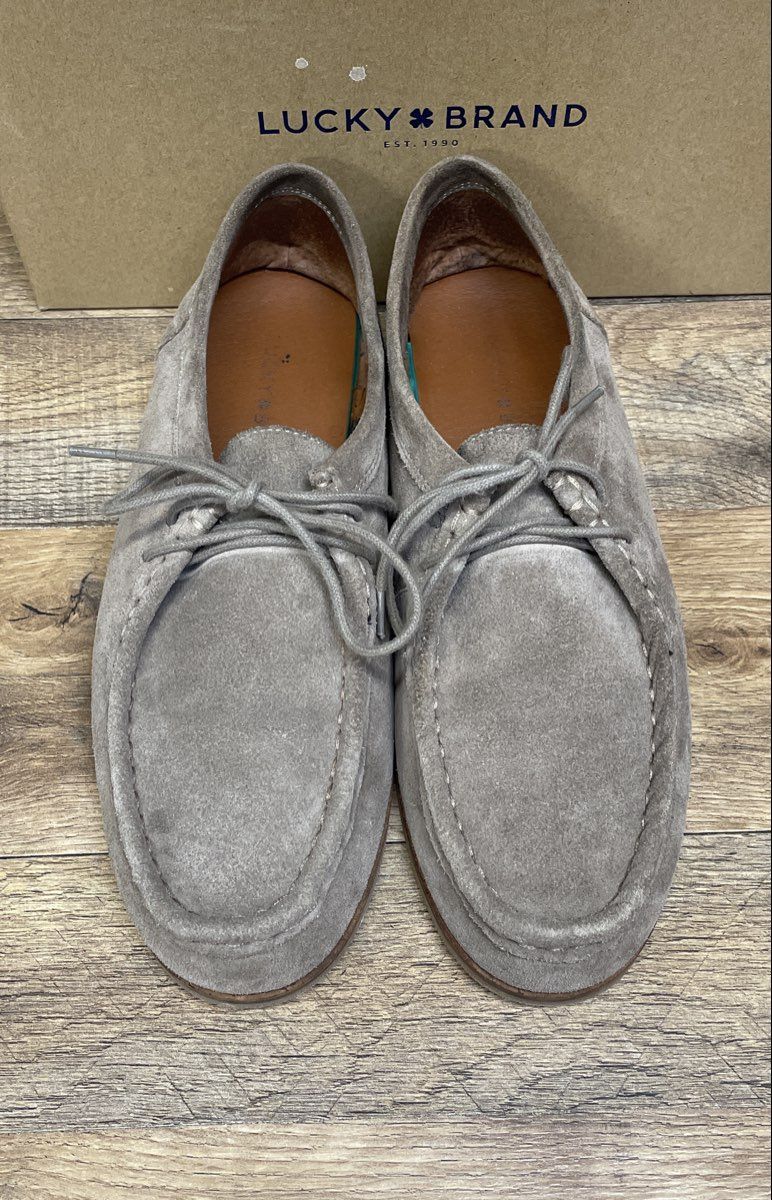 Lucky Brand Acaciah Brindle Oiled Suede Moccasin Flats Women's Size 10M