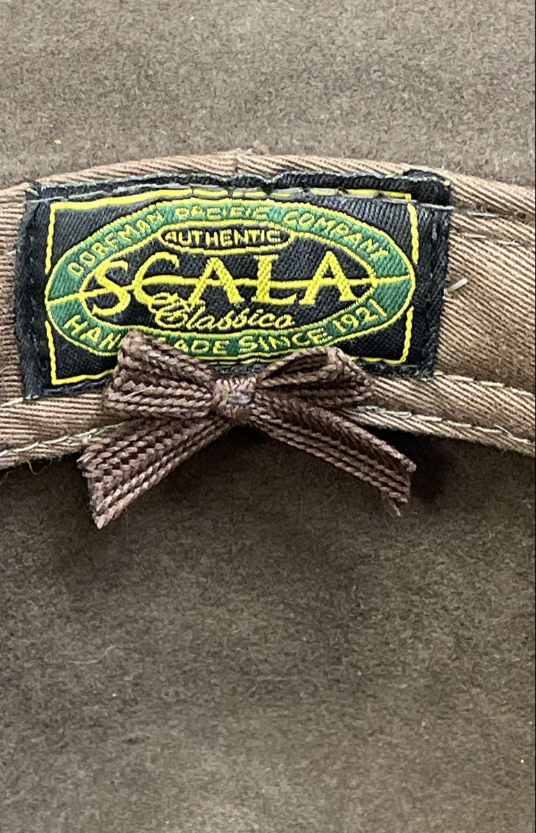 Scala Men's Olive Green Wool Felt Wide Brim Outback Fedora Hat