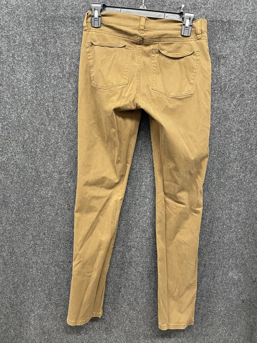 Lauren Jeans Co Ralph Lauren Women's Brown Moto Zipper Skinny Leg Pants Sz 2
