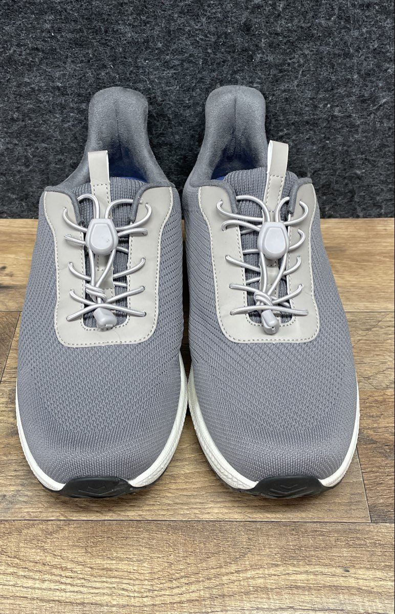 Dr. Comfort Finch Grey Mesh Bungee Lace Walking Sneakers Men's Size 10.5W