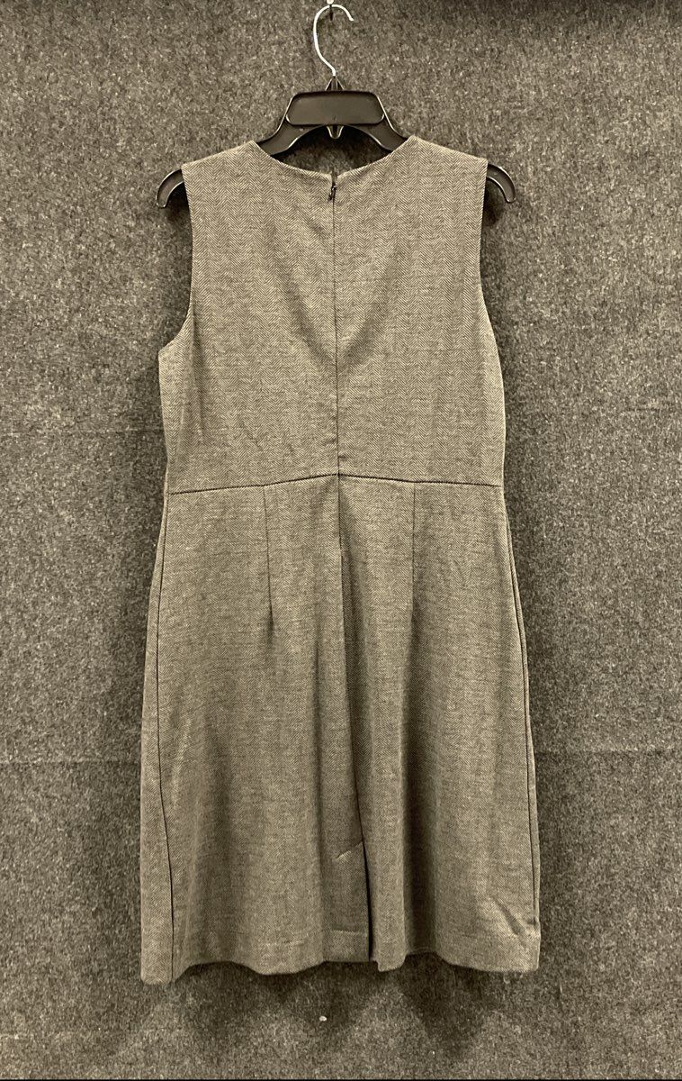 Lands' End Women's Sheath Dress Gray Herringbone Sleeveless NWT Sz 12