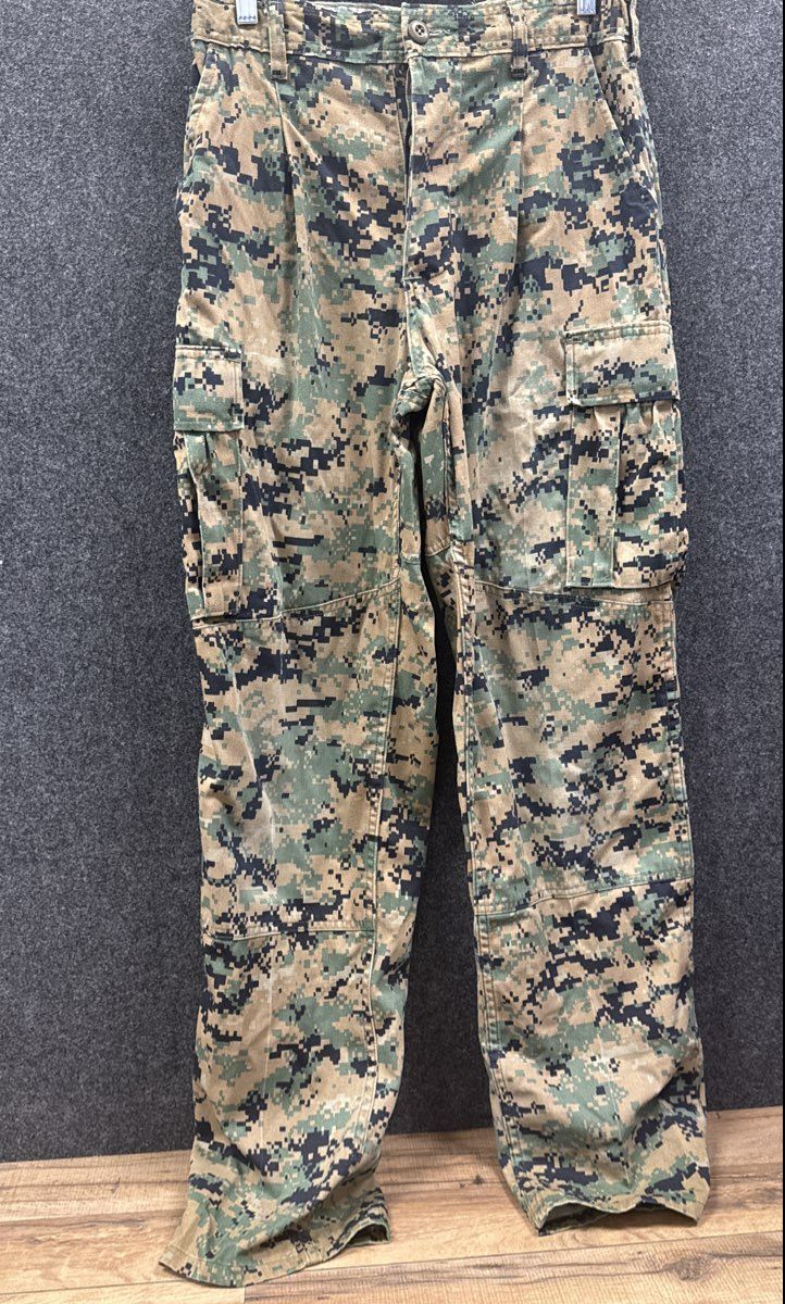 USMC Men's Woodland MARPAT MCCUU Combat Trousers Digital Camo Sz Small Short
