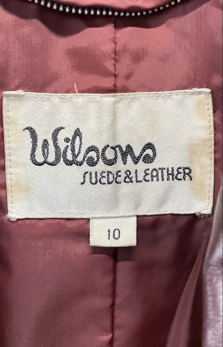Vintage 80s Wilsons Women's Brown Leather Belted Blazer Jacket Sz 10