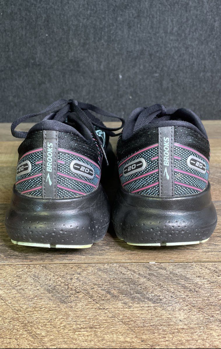 Brooks Glycerin 20 Black Teal Pink Women's Running Shoes Size 7.5
