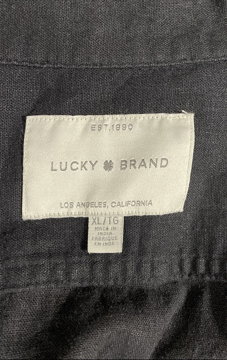 Lucky Brand Women's Dark Gray Linen Blend 4-Pocket Utility Chore Shacket Sz XL