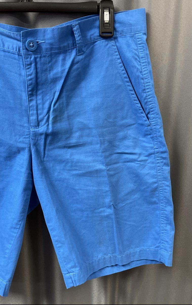 Columbia Men's Blue 100% Cotton Cargo Shorts 10" Inseam Sz 32