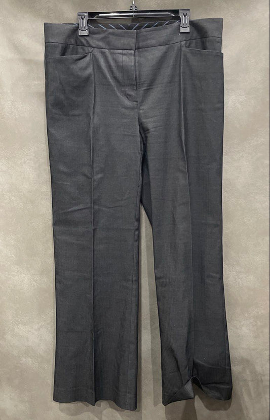 DKNYC Women's Grey Herringbone Dress Pants Trousers Straight Leg Sz 16