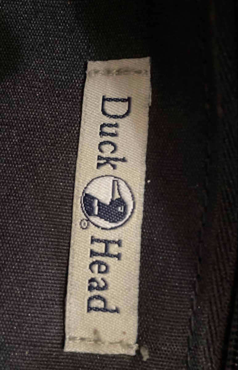 Vintage Duck Head Black Leather Top Handle Shoulder Bag Silver Hardware
