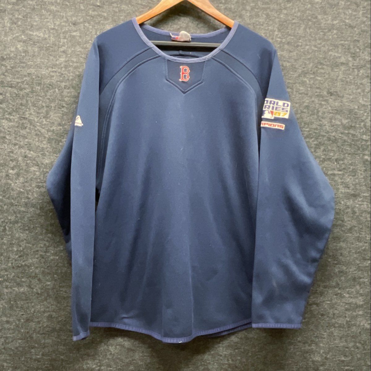 Majestic Men's Navy Boston Red Sox 2007 World Series Champions Pullover Top