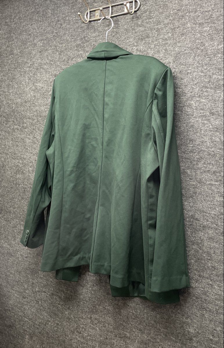 Lane Bryant Women's Dark Green One-Button Blazer Jacket Sz 24 NWT
