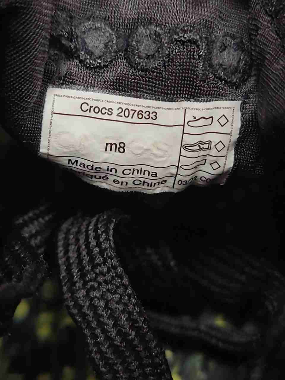 Crocs LiteRide 360 Pacer Black Citrus Marbled Men's Sneakers Size 8