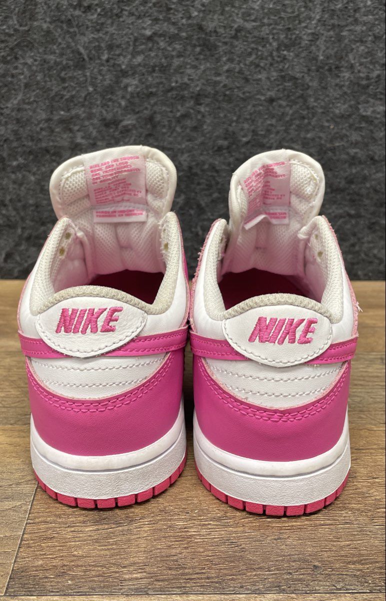 Nike Dunk Low Active Pink White Kids' Sneakers FB9108-102 Size 2.5Y