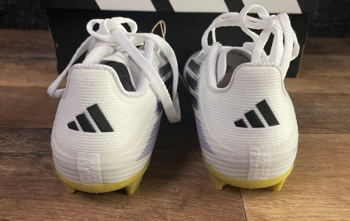 Adidas F50 League FG/MG J White Black Gold Youth Soccer Cleats Size 1 DS