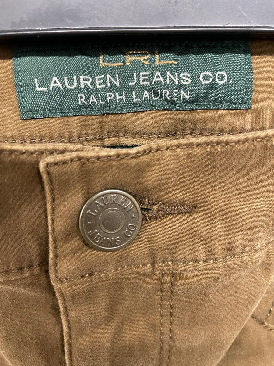 Lauren Jeans Co Ralph Lauren Women's Brown Moto Zipper Skinny Leg Pants Sz 2