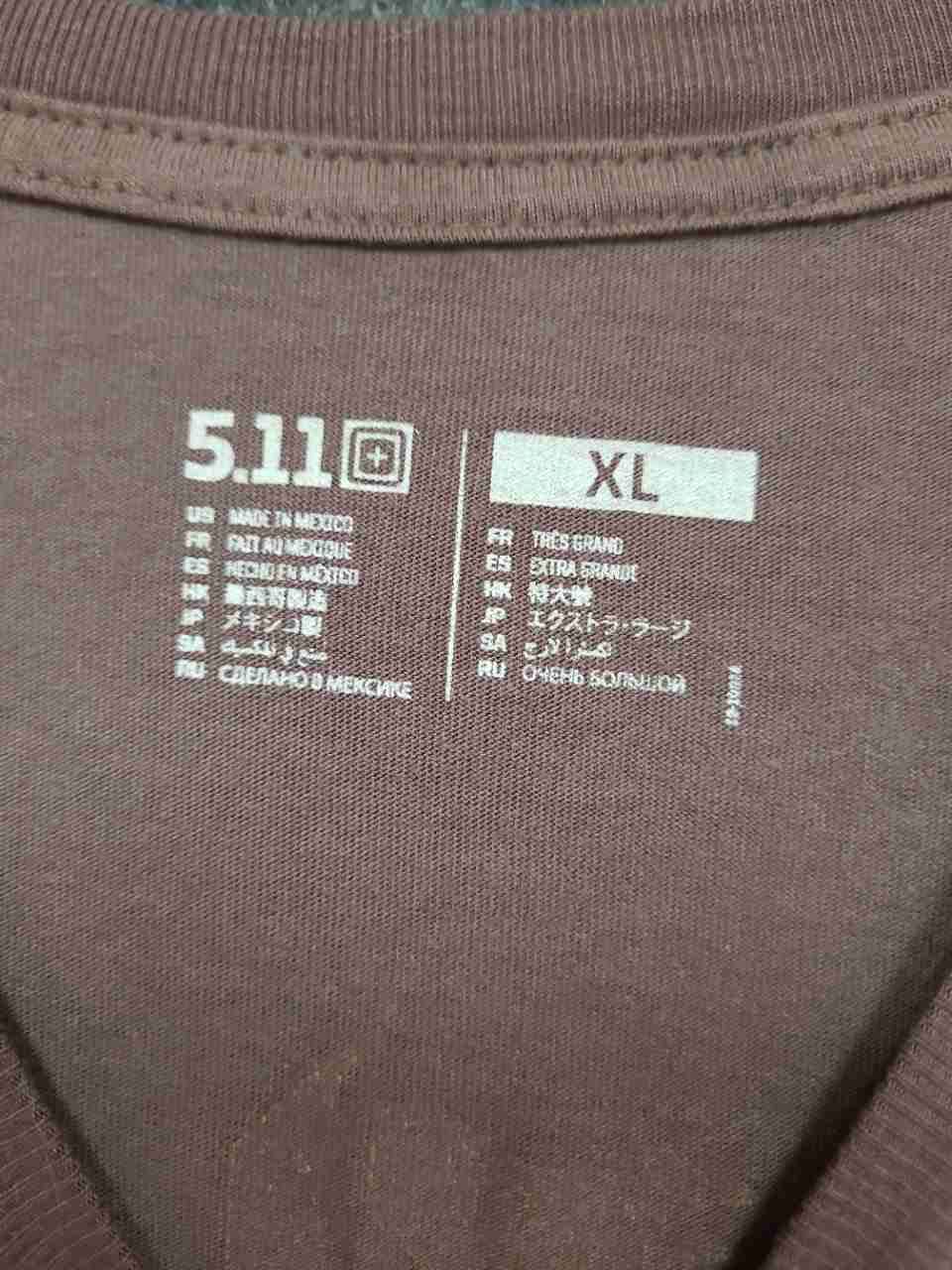 5.11 Tactical Men's Brown Long Sleeve Always Be Ready Graphic T-Shirt Sz XL