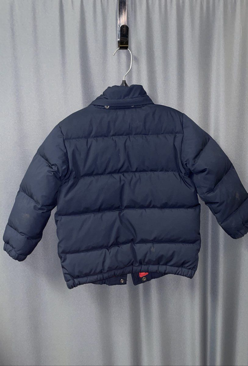 Polo Ralph Lauren Boys Navy Blue Down Puffer Bubble Jacket Full Zip Sz 4T