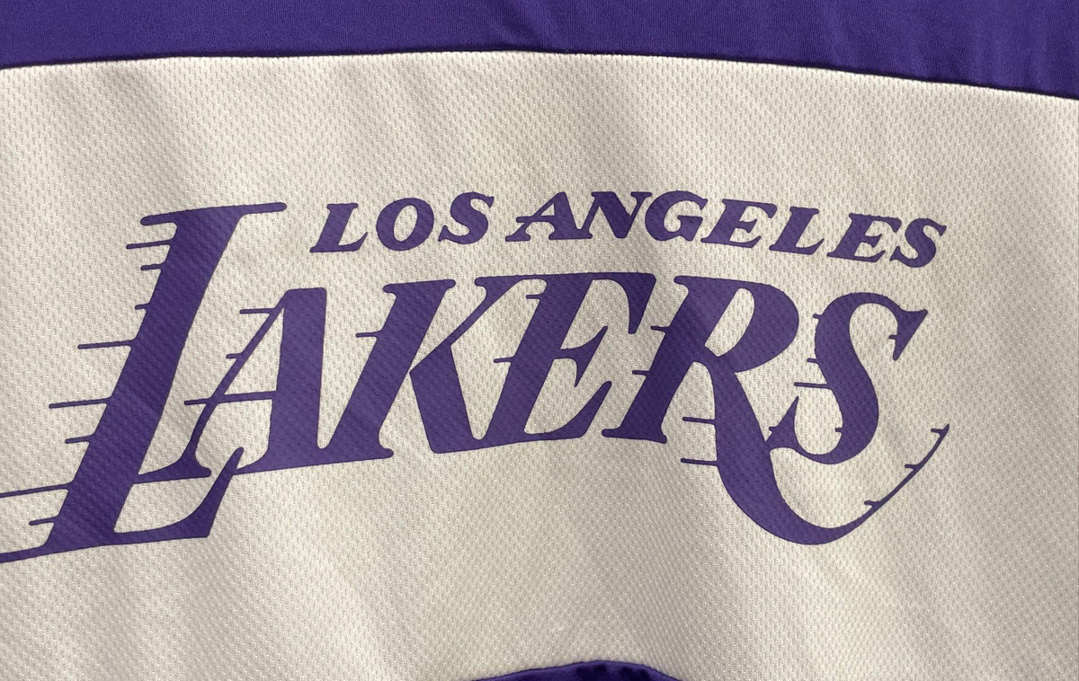 Los Angeles Lakers NBA Sleeveless Basketball Jersey Purple White Yellow Sz XL