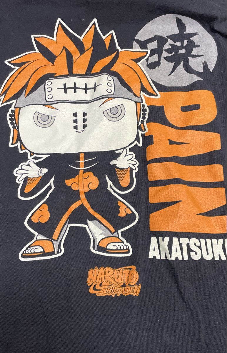 Funko Naruto Shippuden Pain Akatsuki Pop Graphic Black T-Shirt Size M