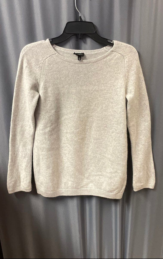 Talbots Women's Heather Gray 100% Pure Cashmere Long Sleeve Sweater Sz S