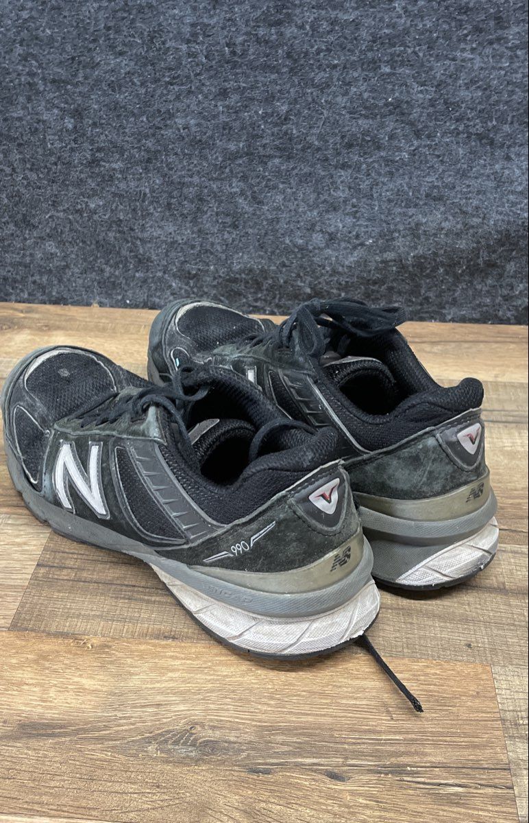 New Balance 990v5 Black Silver Made in USA Men's Running Shoes Size 9.5