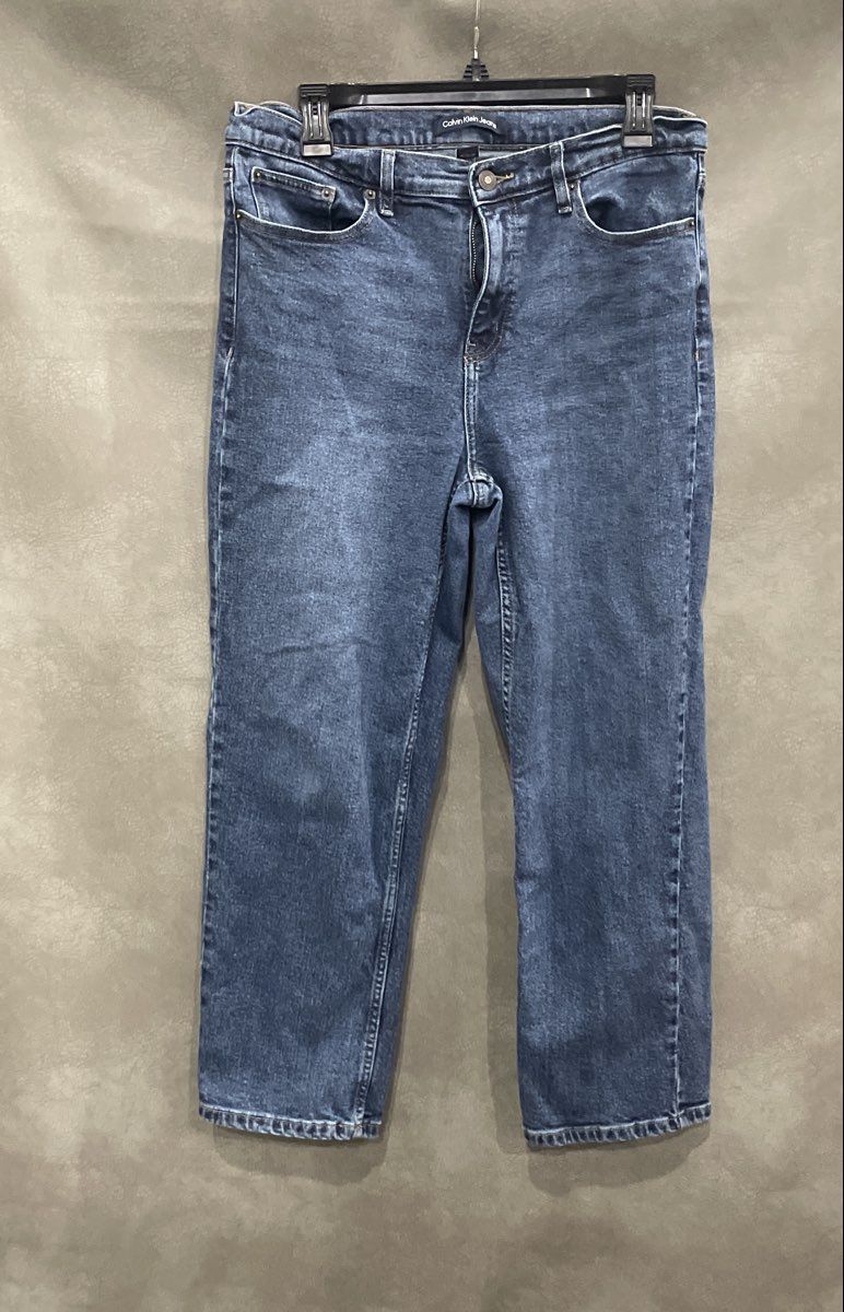Calvin Klein Jeans Women's Blue Stretch Denim Medium Wash 5-Pocket Jeans Sz 10
