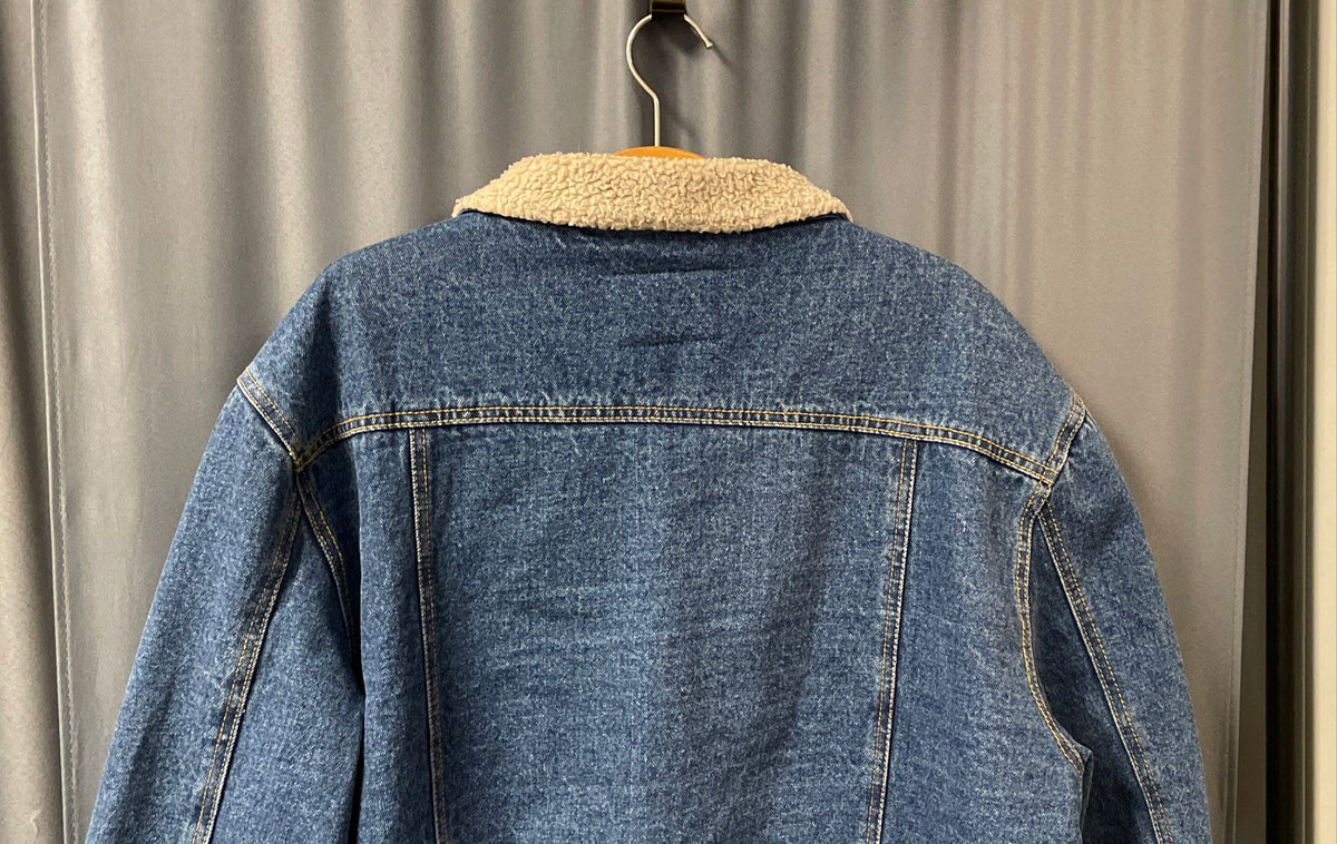 C.E. Schmidt Workwear Men's Blue Sherpa Lined Denim Trucker Jacket Sz 3X