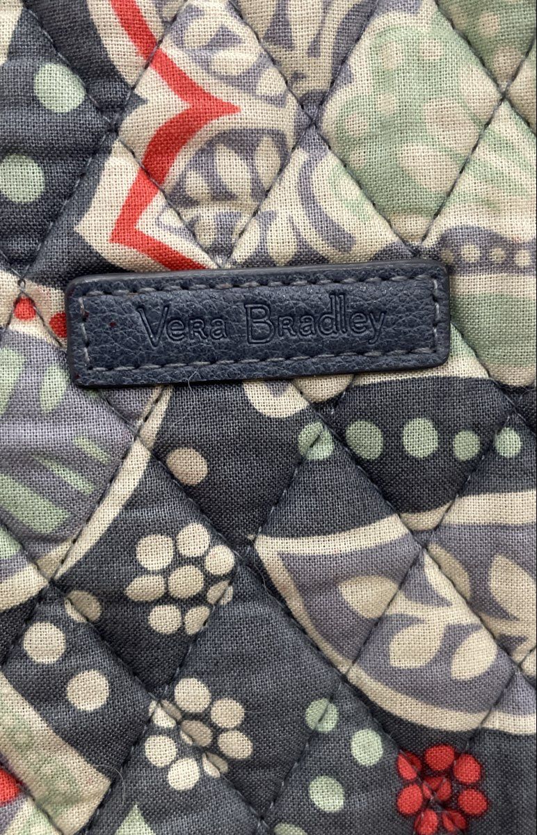 Vera Bradley Navy Blue Floral Quilted Cotton Large Tote Bag