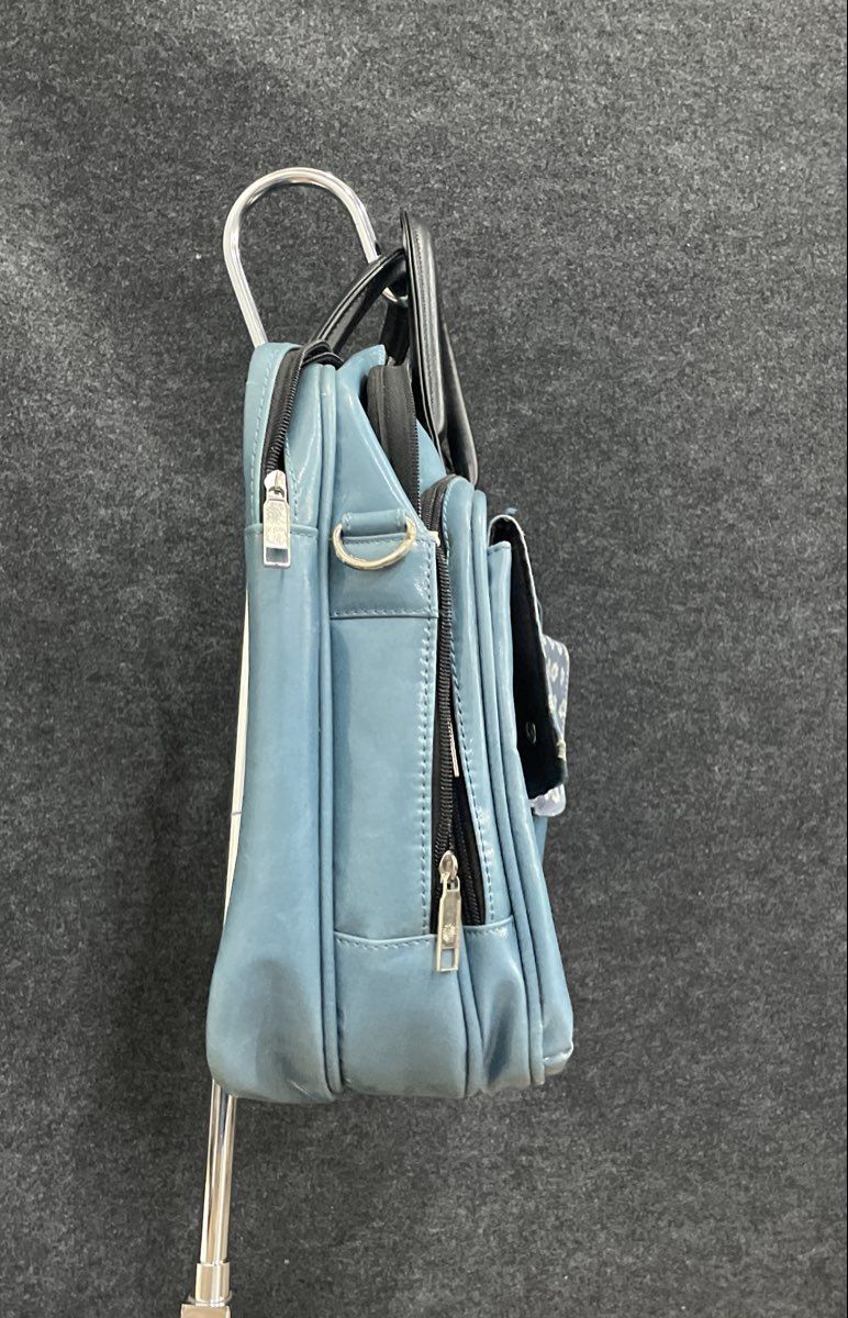 Fun Stampers Journey Blue Daisy Print Latex Handbag Large Tote Bag