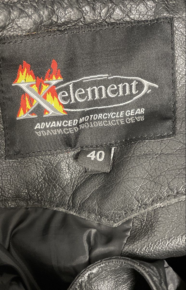 Xelement Men's Black Leather Braided Trim Motorcycle Riding Chaps Sz 40