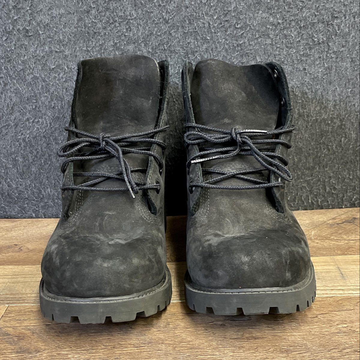 Timberland 6-Inch Premium Waterproof Boot Black Nubuck 12907 Boys Size 7