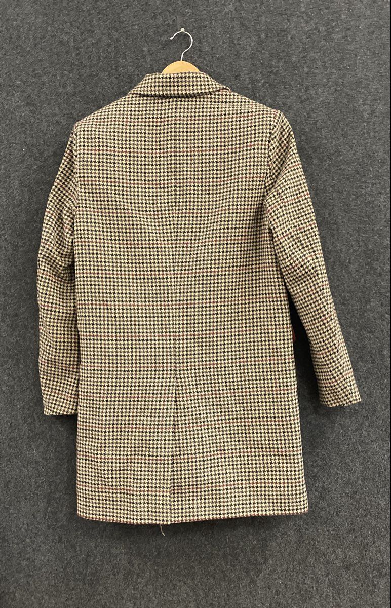 Native Youth Men's Houndstooth Blazer Style Overcoat Brown Tan Car Coat Sz S