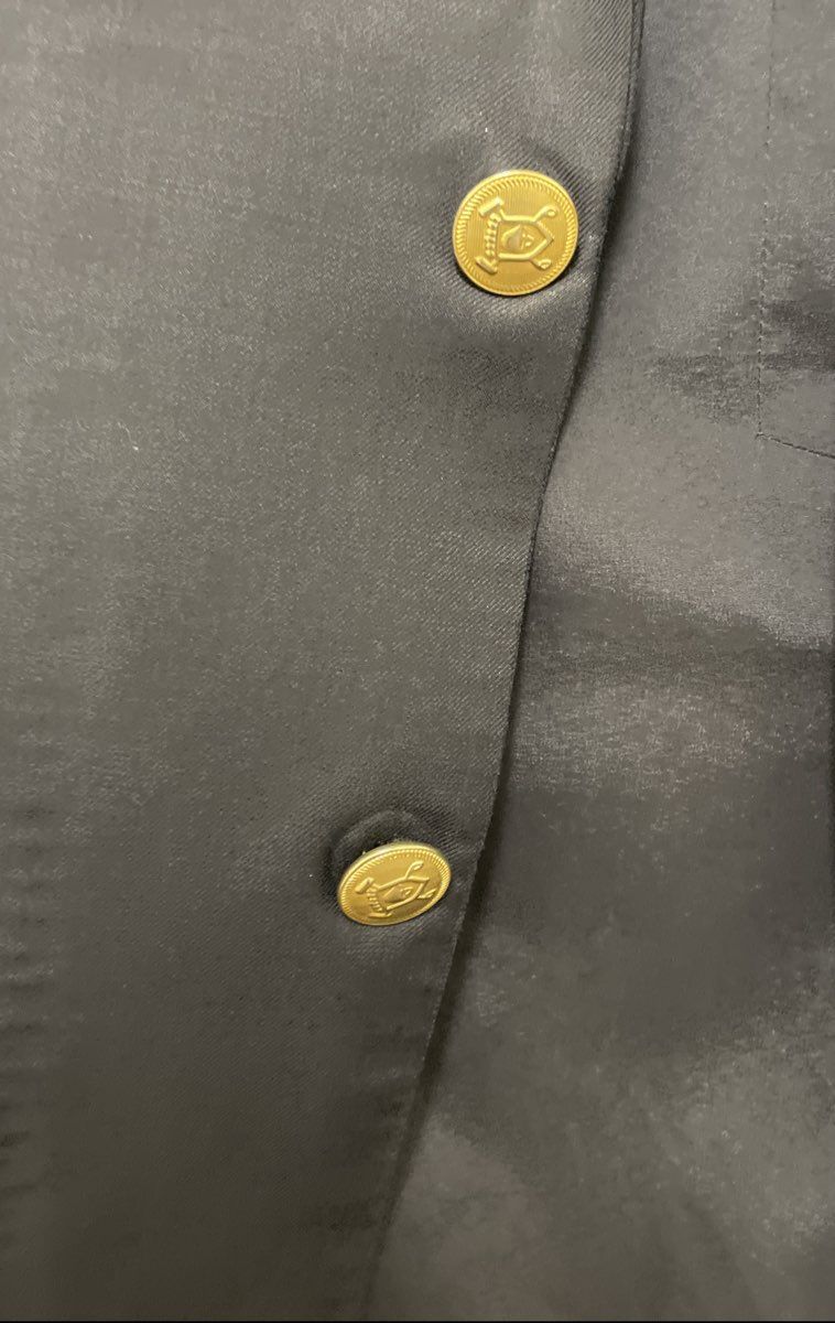 Lauren Ralph Lauren Men's Navy Blue Pure Wool Blazer Gold Crest Buttons Sz 40R
