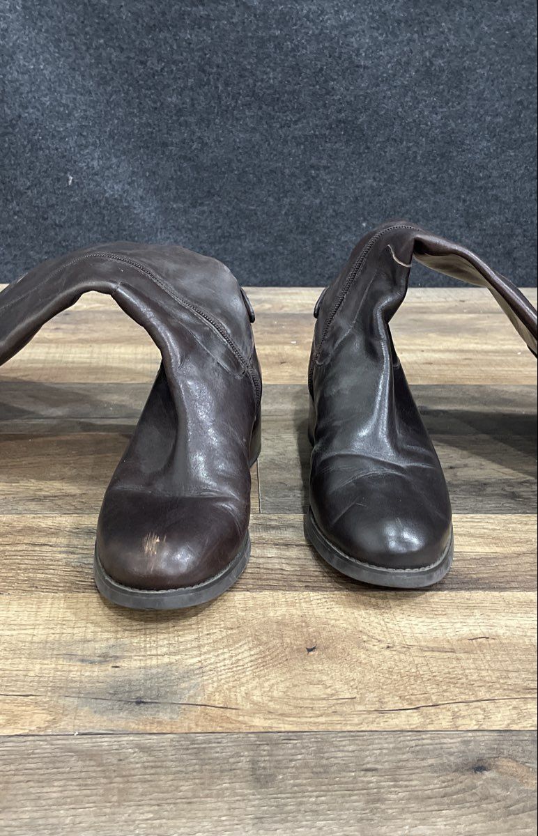 Etienne Aigner E-Costa Brown Leather Knee High Riding Boots Size 6M