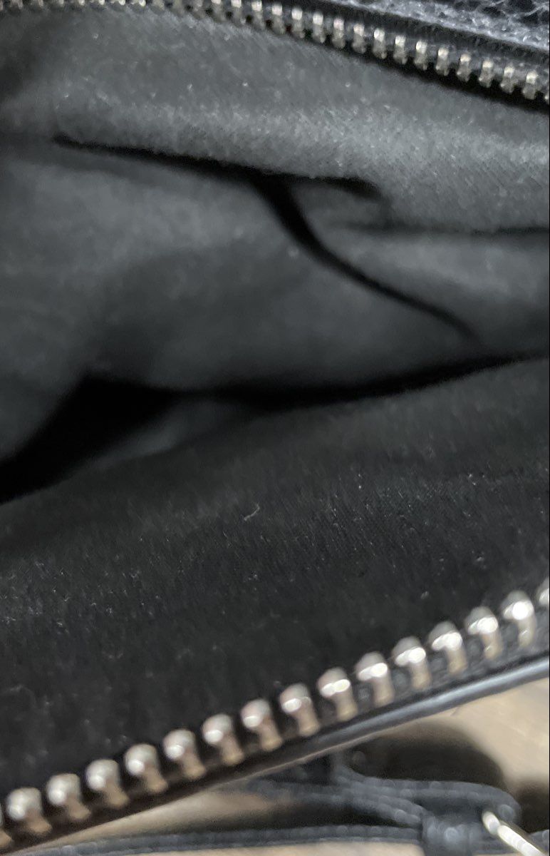 Nautica Black Pebbled Leather Camera Crossbody Bag Silver Hardware