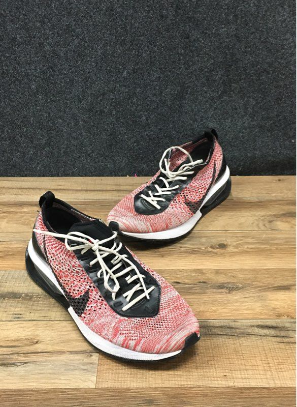 Nike Air Max Flyknit Racer Siren Red Black Running Shoes Women's Size 7.5